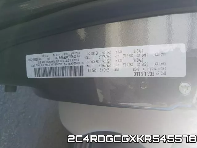 2C4RDGCGXKR545578 фото 2