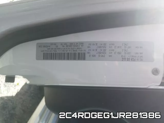 2C4RDGEG1JR281386 фото 2