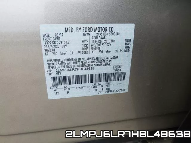 2LMPJ6LR7HBL48638 фото 2