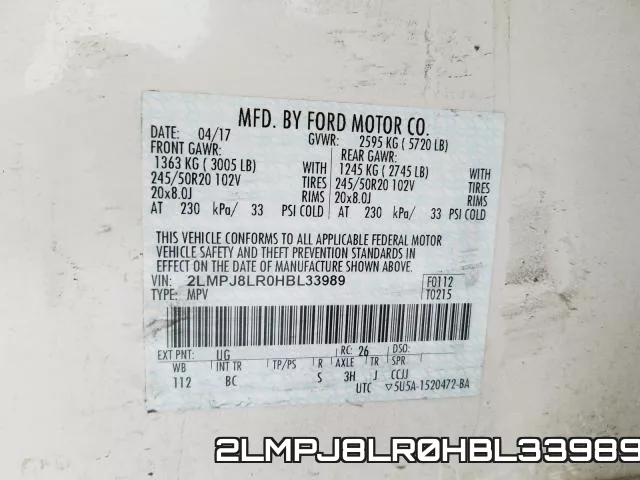2LMPJ8LR0HBL33989 фото 2
