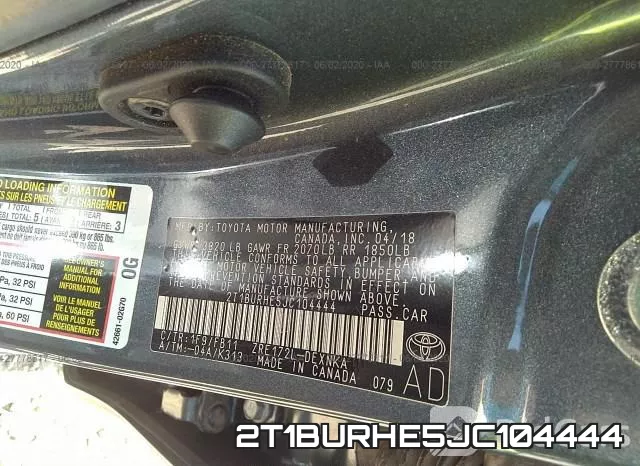 2T1BURHE5JC104444 фото 10