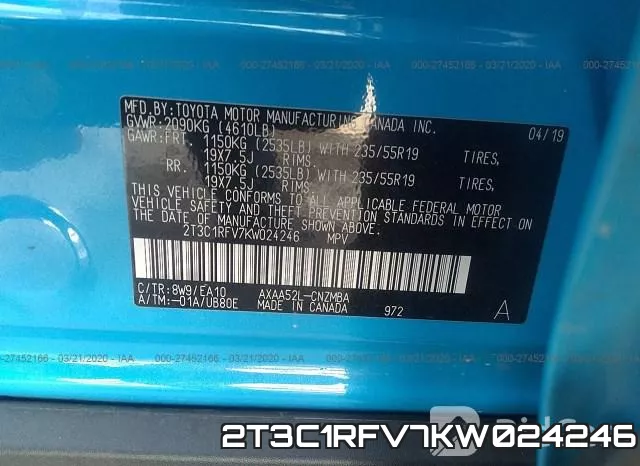 2T3C1RFV7KW024246 фото 10