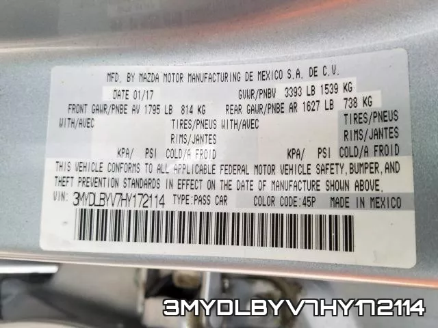 3MYDLBYV7HY172114 фото 2