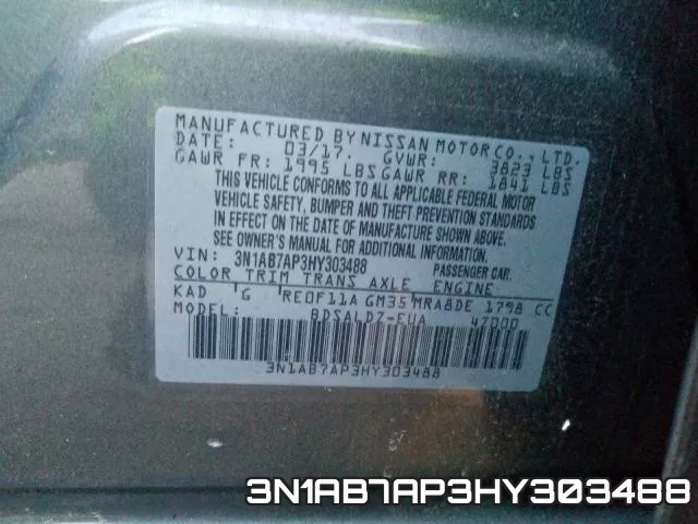 3N1AB7AP3HY303488 фото 2