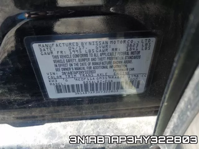 3N1AB7AP3HY322803 фото 2