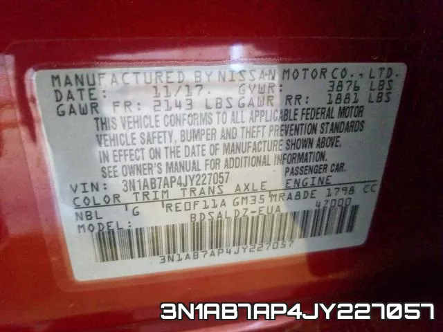 3N1AB7AP4JY227057 фото 2