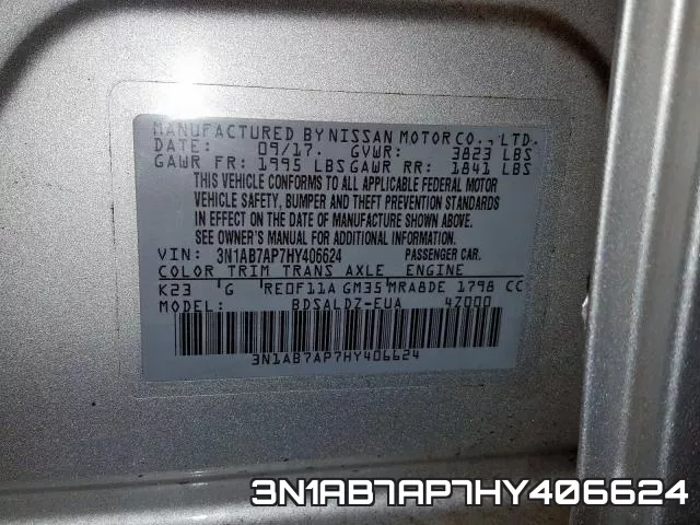 3N1AB7AP7HY406624 фото 2