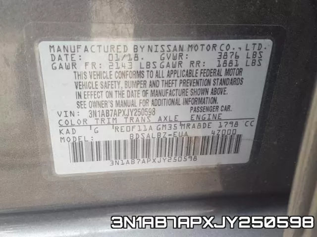 3N1AB7APXJY250598 фото 2