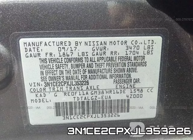 3N1CE2CPXJL353226 фото 10