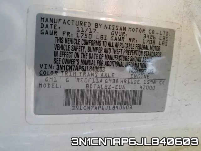 3N1CN7AP6JL840603 фото 2