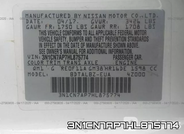 3N1CN7AP7HL875774 фото 10
