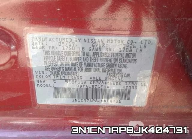 3N1CN7AP8JK404731 фото 10