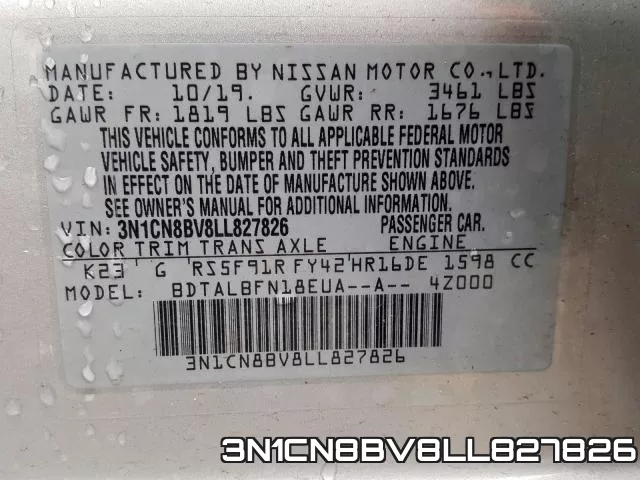 3N1CN8BV8LL827826 фото 2