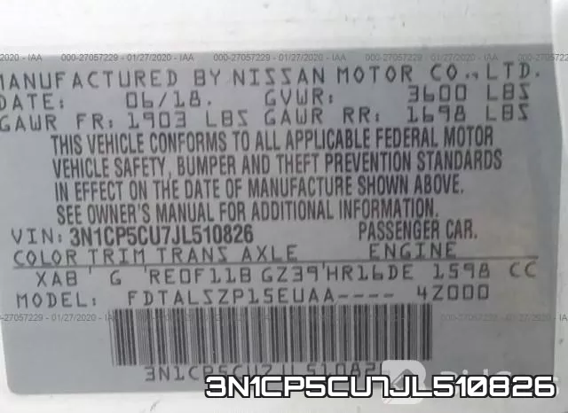 3N1CP5CU7JL510826 фото 10