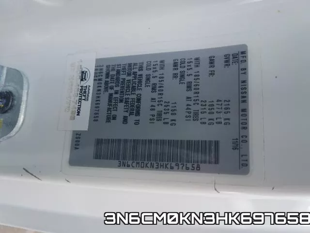 3N6CM0KN3HK697658 фото 2