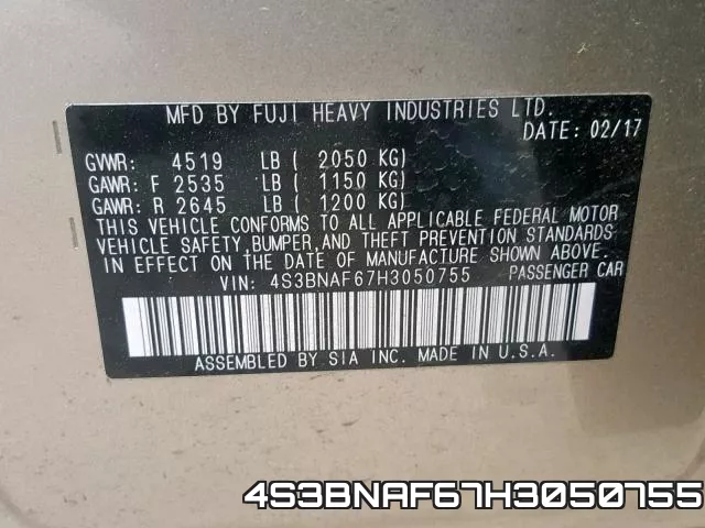 4S3BNAF67H3050755 фото 2