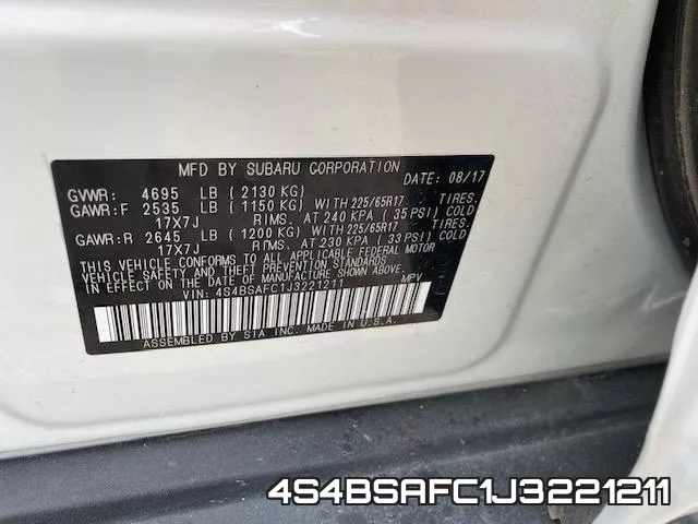 4S4BSAFC1J3221211 фото 2