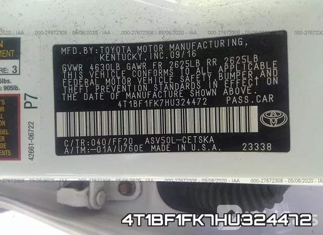 4T1BF1FK7HU324472 фото 10