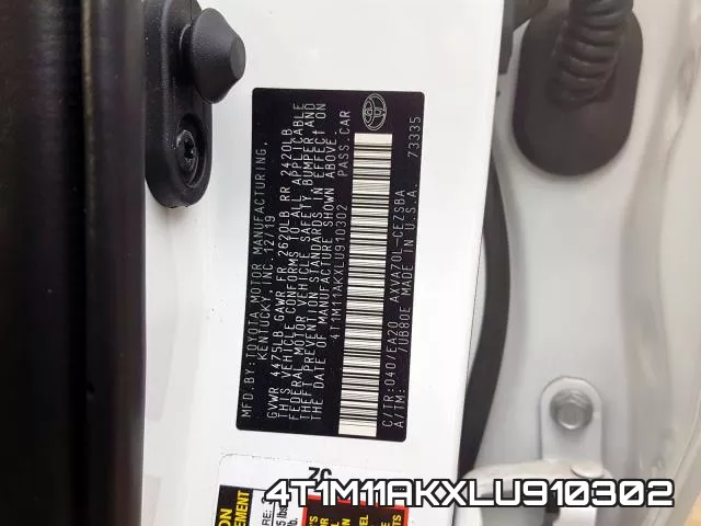 4T1M11AKXLU910302 фото 2