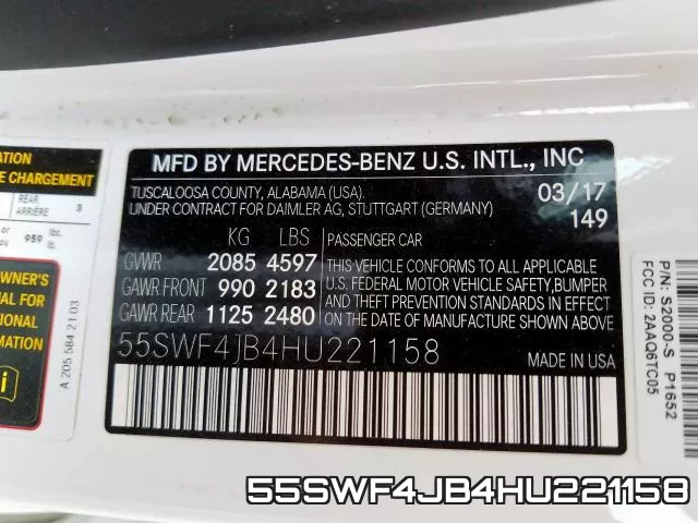 55SWF4JB4HU221158 фото 2