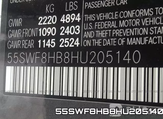 55SWF8HB8HU205140 фото 10