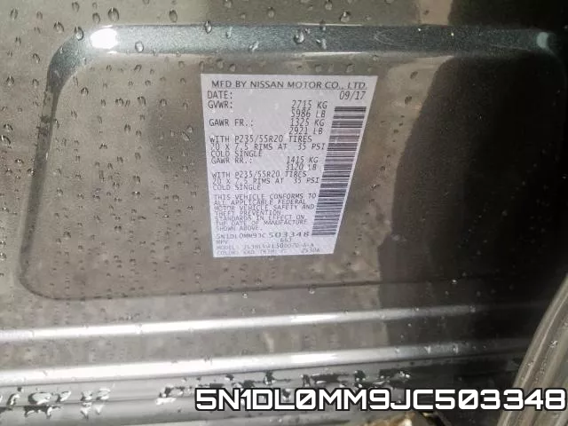 5N1DL0MM9JC503348 фото 2