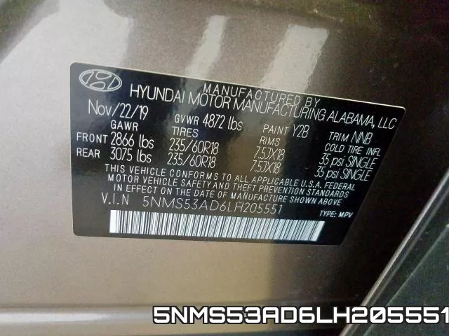 5NMS53AD6LH205551 фото 2