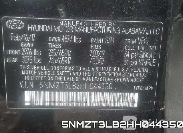 5NMZT3LB2HH044350 фото 10