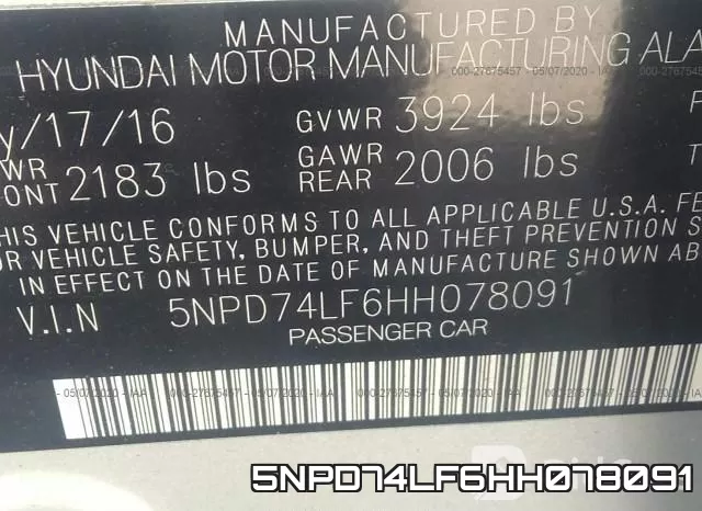 5NPD74LF6HH078091 фото 10