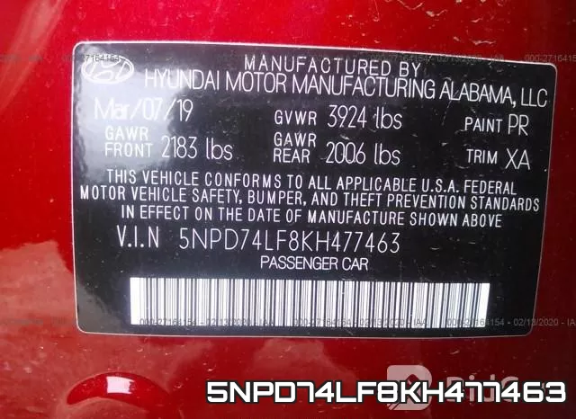5NPD74LF8KH477463 фото 10