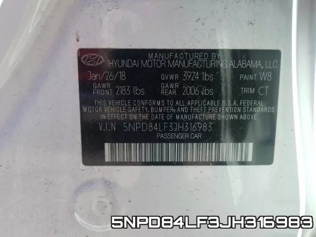 5NPD84LF3JH316983 фото 2
