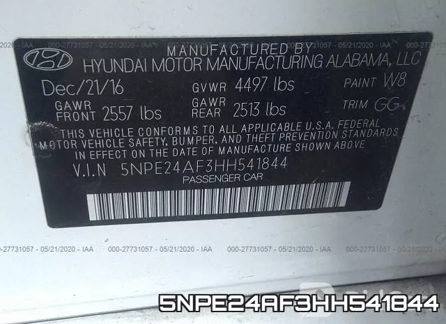 5NPE24AF3HH541844 фото 10
