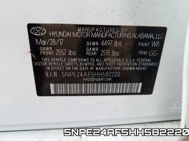 5NPE24AF5HH582220 фото 2