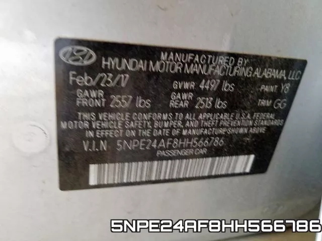 5NPE24AF8HH566786 фото 2
