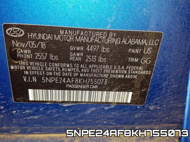 5NPE24AF8KH755073 фото 2