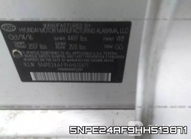 5NPE24AF9HH513871 фото 10