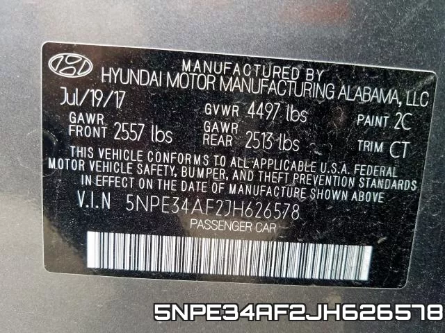 5NPE34AF2JH626578 фото 2