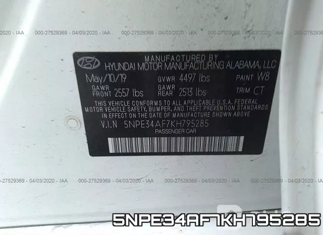 5NPE34AF7KH795285 фото 10