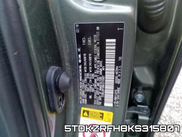 5TDKZRFH8KS315807 фото 2
