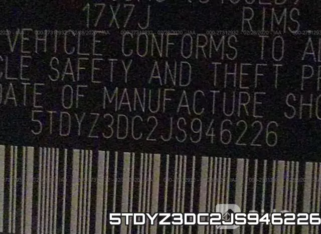 5TDYZ3DC2JS946226 фото 10