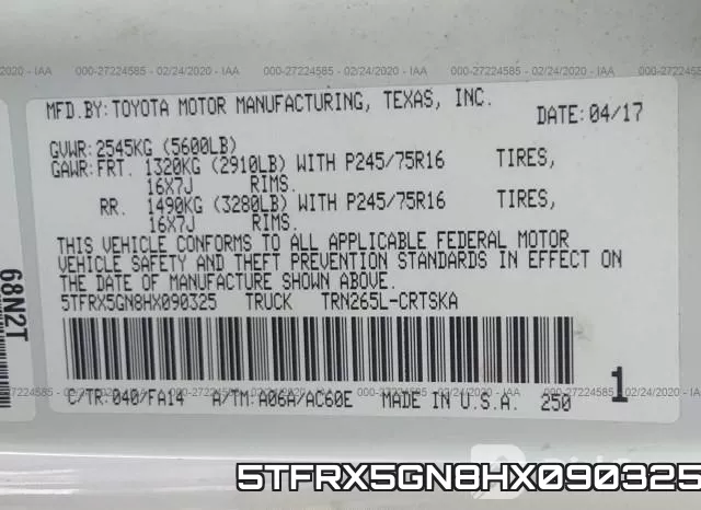 5TFRX5GN8HX090325 фото 10