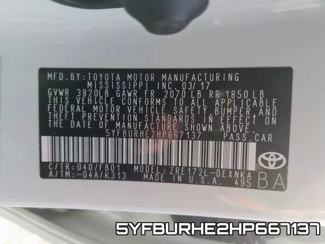 5YFBURHE2HP667137 фото 2