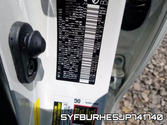 5YFBURHE5JP741740 фото 2