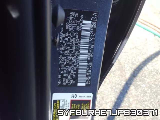 5YFBURHE7JP830371 фото 2