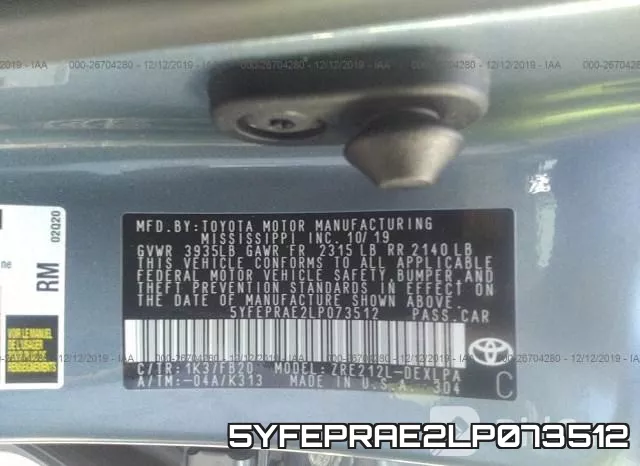 5YFEPRAE2LP073512 фото 10
