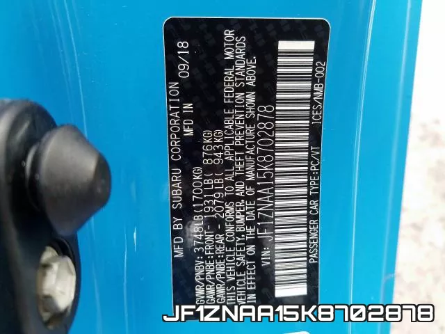 JF1ZNAA15K8702878 фото 2