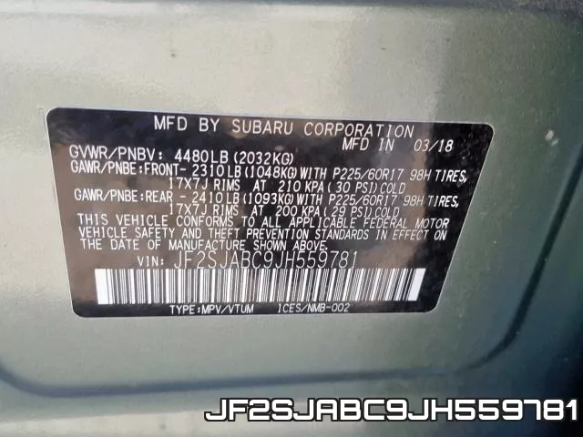 JF2SJABC9JH559781 фото 2