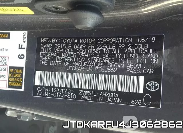 JTDKARFU4J3062862 фото 10