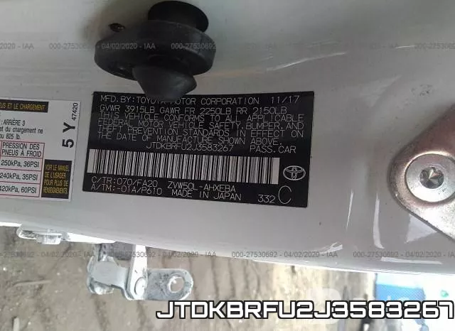 JTDKBRFU2J3583267 фото 10