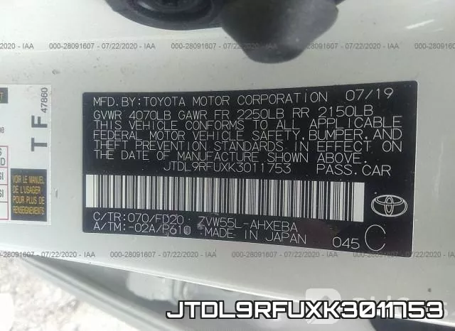 JTDL9RFUXK3011753 фото 10